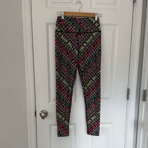 Zumba Wear Neon Print Leggings - Black Multi